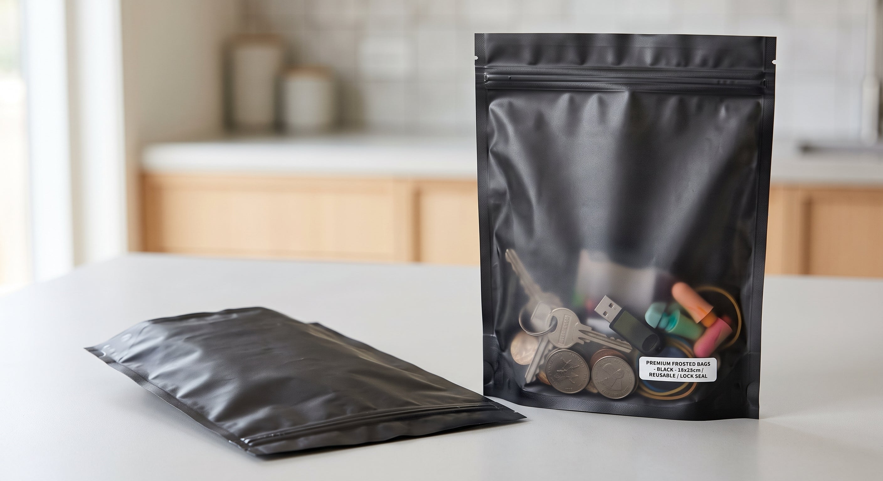 Frosted Ziplock Bags - Black NEW LISTING (Copy)